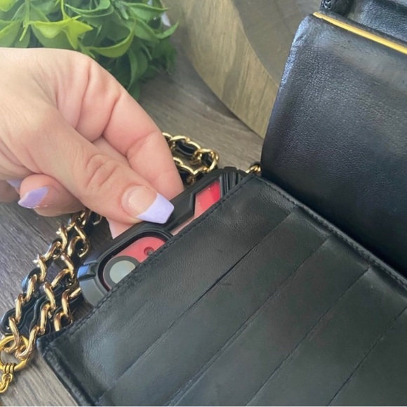 Chanel Pearl Crush Style Wallet Chain Adjustable Crossbody Gold Caviar - Picture 10 of 13